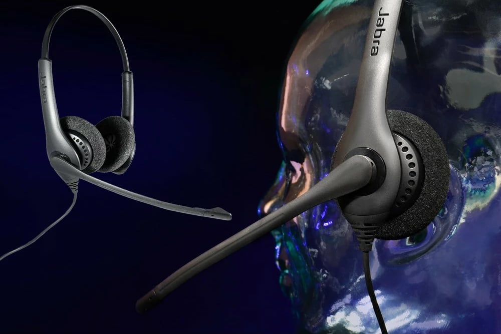 Kufje AGFEO Headset 1500 Duo, me kabllo, mikrofon boom, anulim zhurme, e zezë