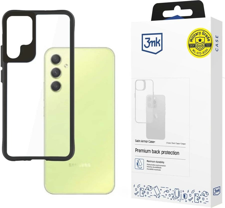Mbështjellës 3mk Satin Armor Case+ për Samsung Galaxy A34 5G, Transparent
