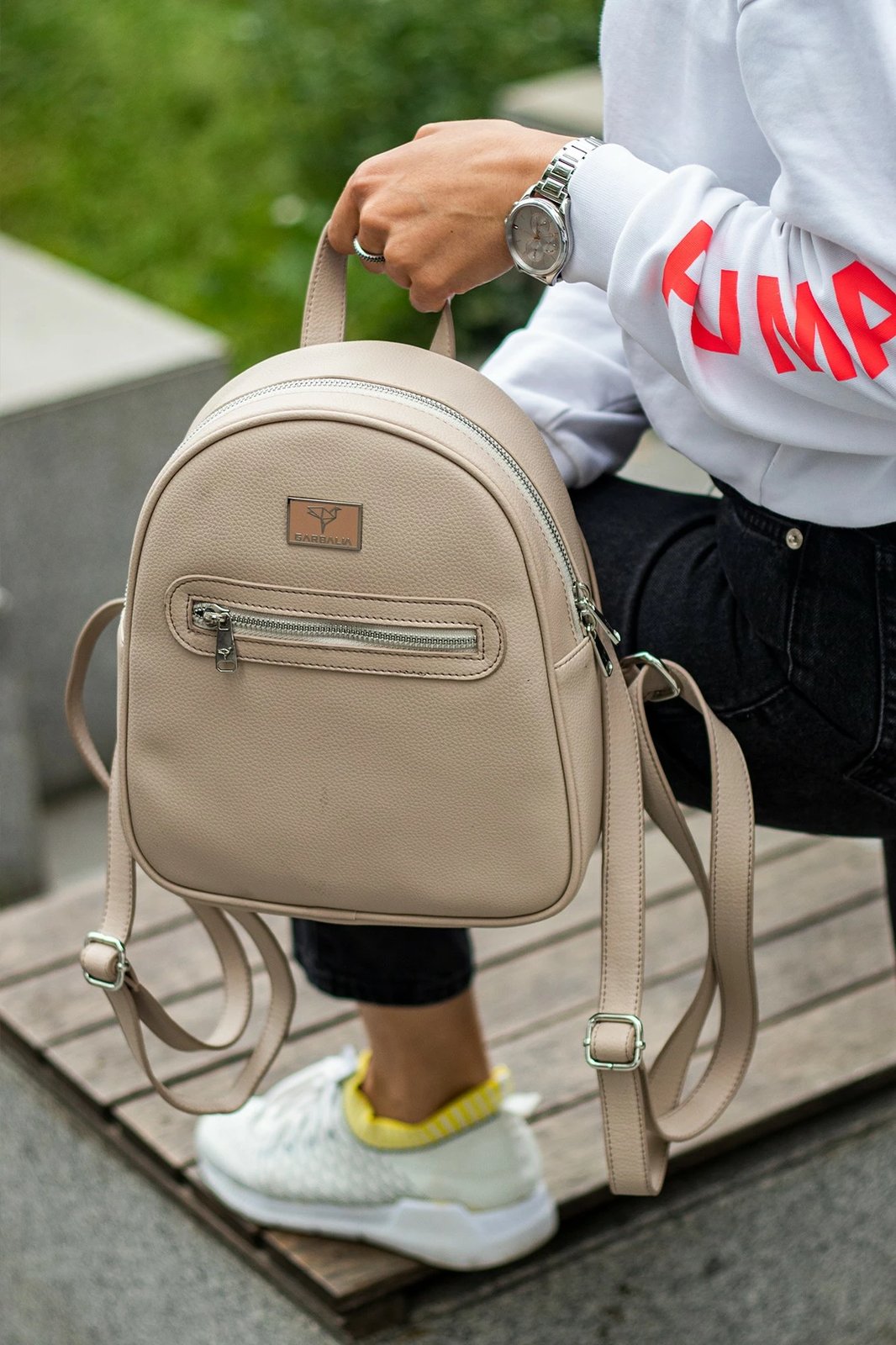 Çantë shpine Zoozie Bags Oslo, bezhë