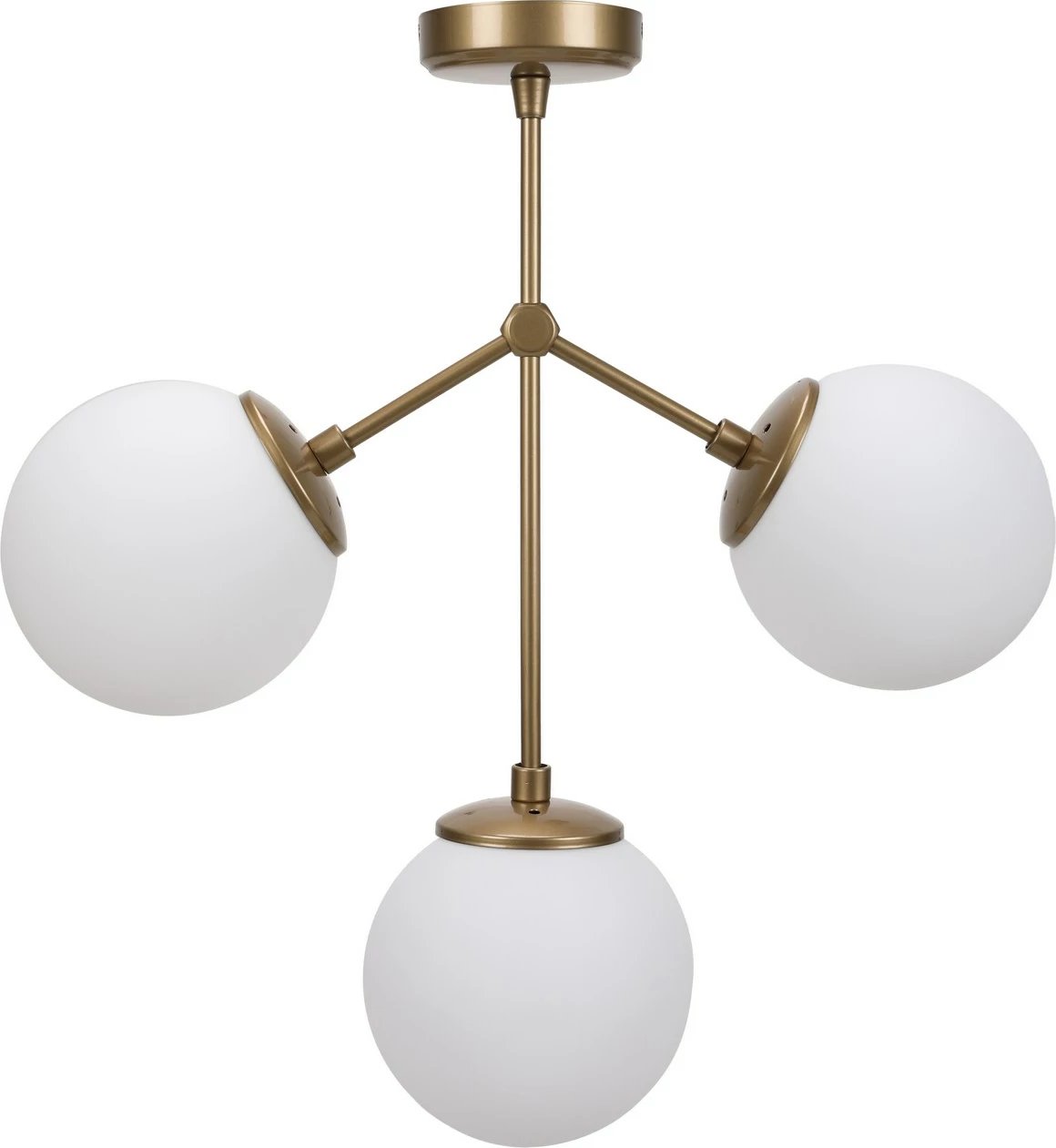 Llambë tavani Opviq, Damar - 6337, metal, kapak qelqi, e verdhë dhe e bardhë, 43x15cm