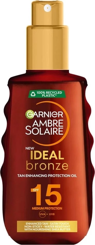 Vaj për rrezitje për femra Garnier Ambre Solaire Ideal Bronze SPF15, 150ml