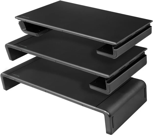 Mbajtës monitori LogiLink BP0140, ergonomik, i palosshëm, me sirtar dhe mbajtëse telefoni, i zi Mbajtës monitori LogiLink BP0140, ergonomik, i palosshëm, me sirtar dhe mbajtëse telefoni, i zi