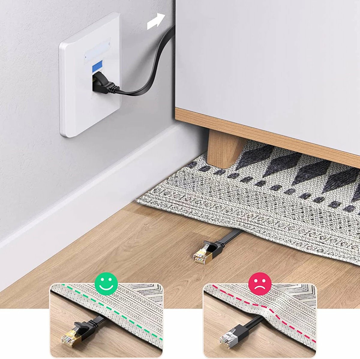 Kabllo rrjeti Ugreen NW102 50179, Cat 6, 12m, e zezë