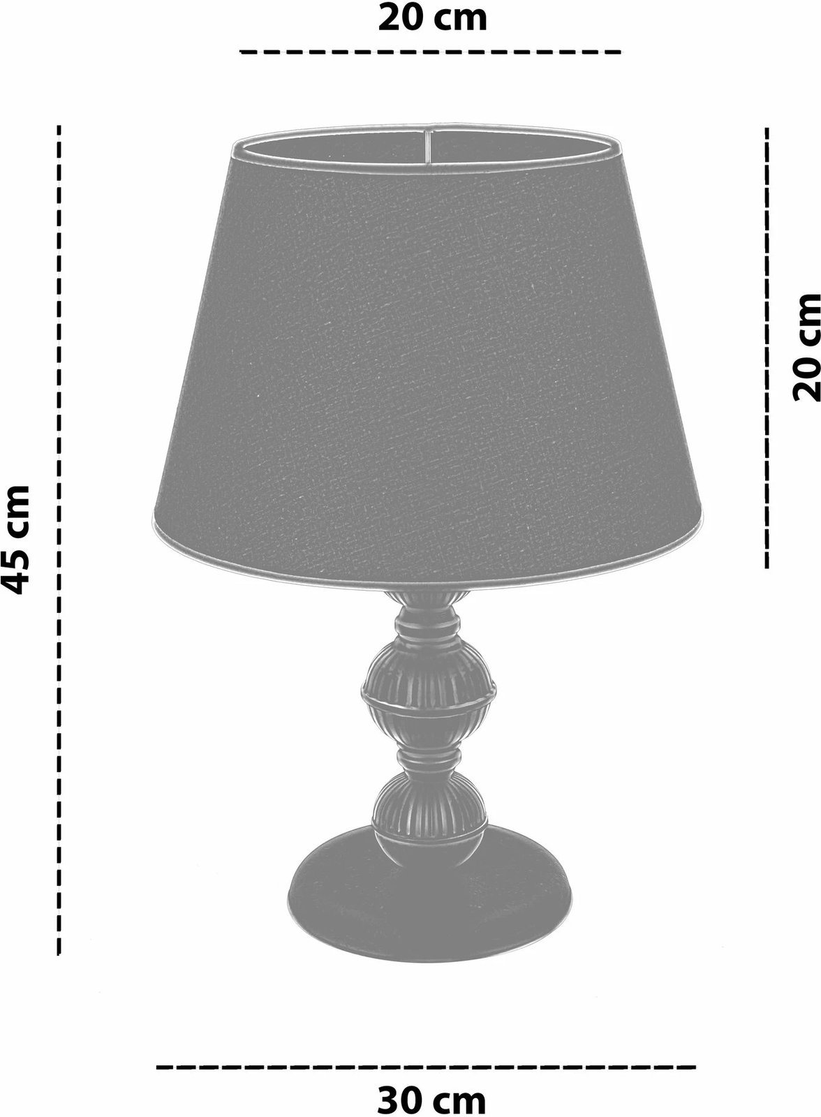 Llambë tavoline Opviq, 300 Hazeran, krem dhe e zezë