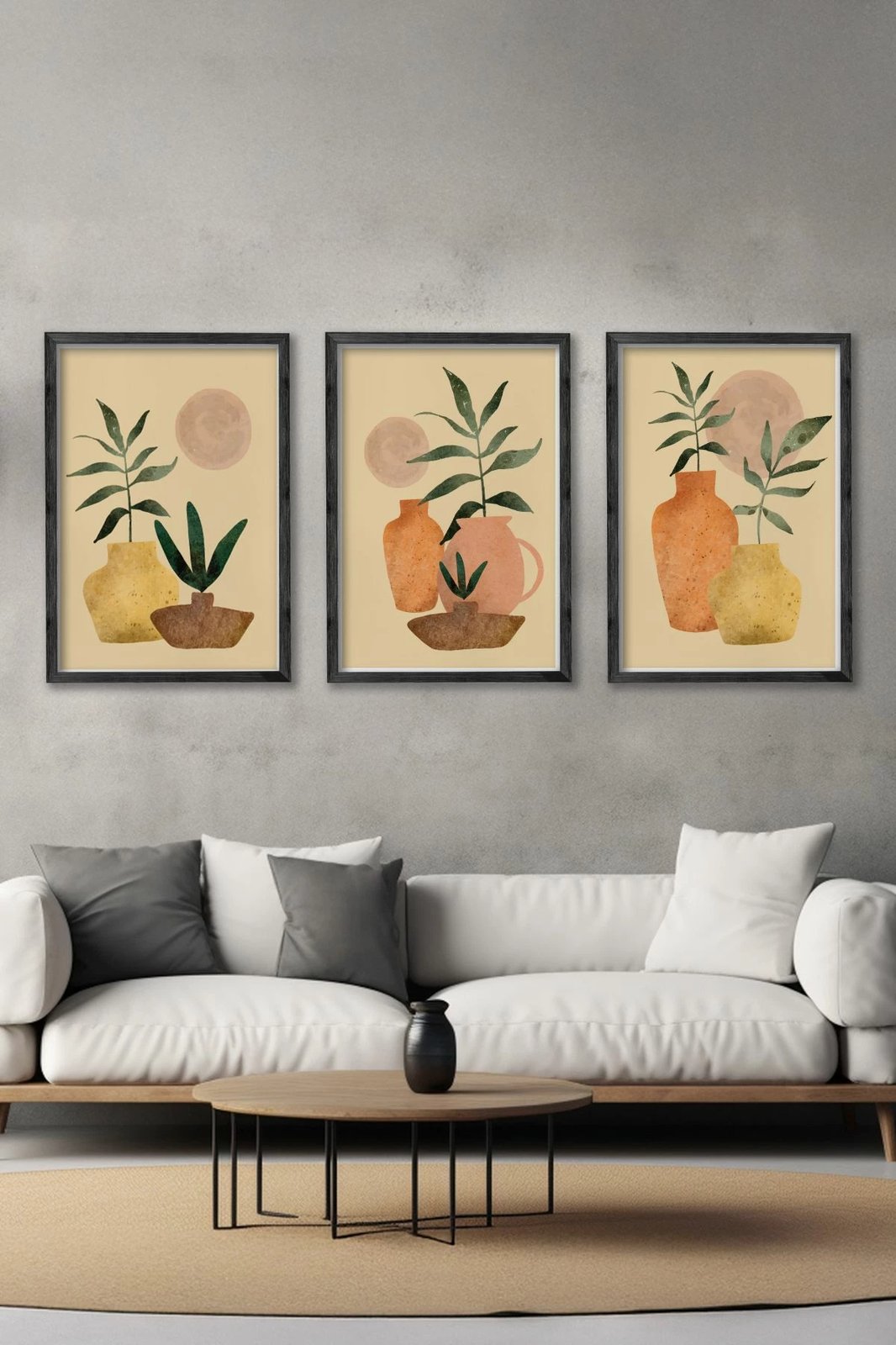 Pikturë dekorative me kornizë (3 copë), Wallity, Ersy3Syhcrv28