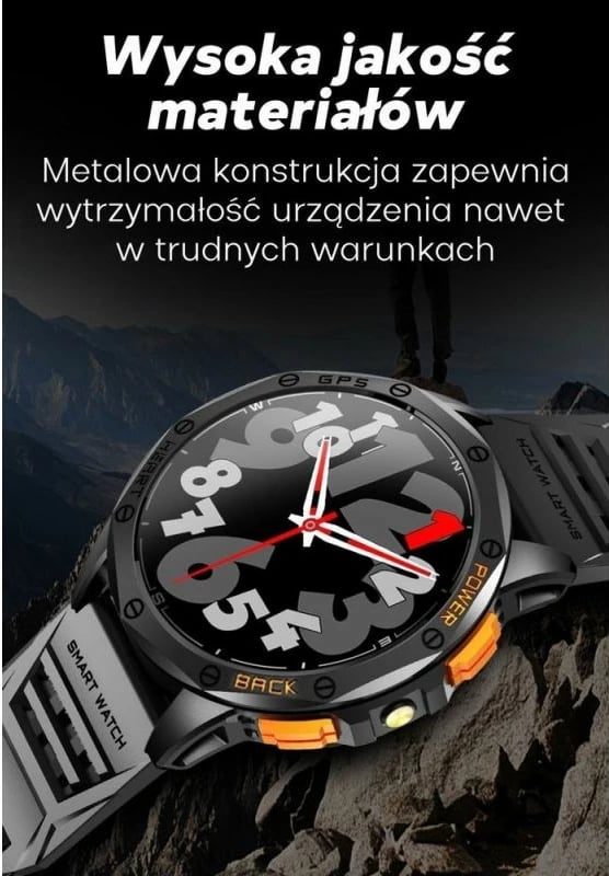 Smartwatch për meshkuj Gravity, e zezë