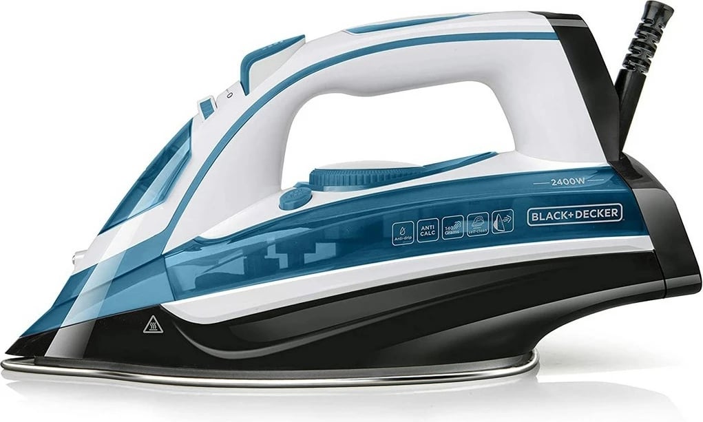 Hekur për hekurosje Black+Decker BXIR2402E, 2400W, i kaltër/bardhë