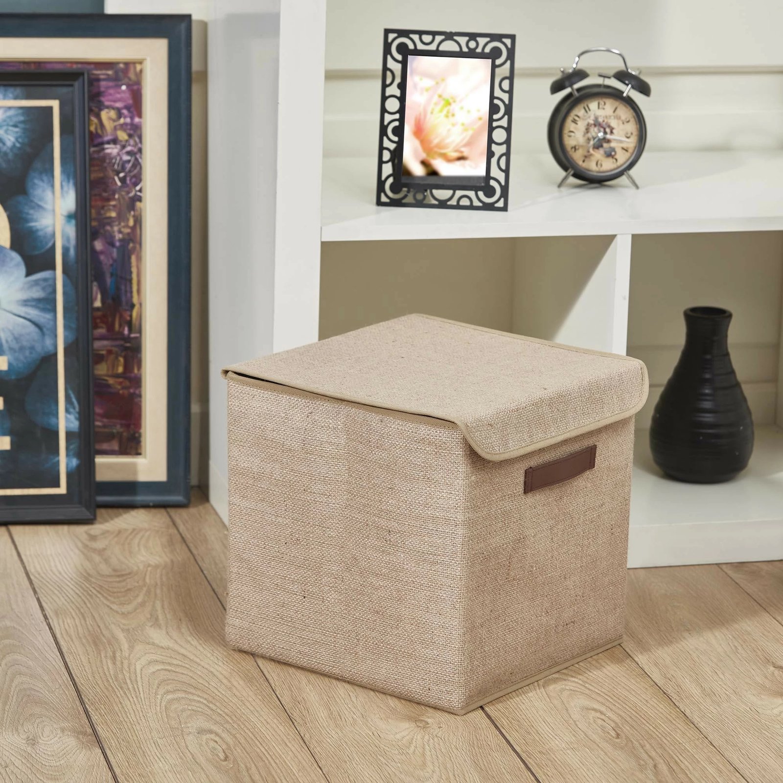 Set kuti për organizim, material jute, ngjyrë e çelët, Aberto Design, YLC400, 3 copë