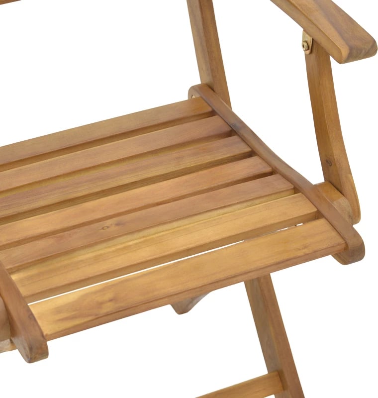 Karrige palosëse me krahë, dru akacie, ngjyrë natyrale, 57x59x93cm