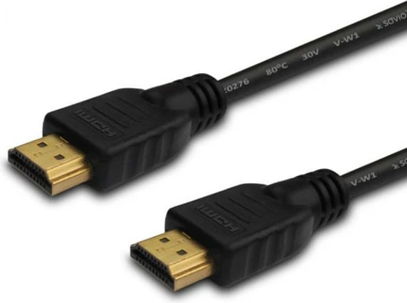 Kabllo HDMI 2.0, Savio, CL-195, 2m High Speed me Ethernet 4K, e zezë
