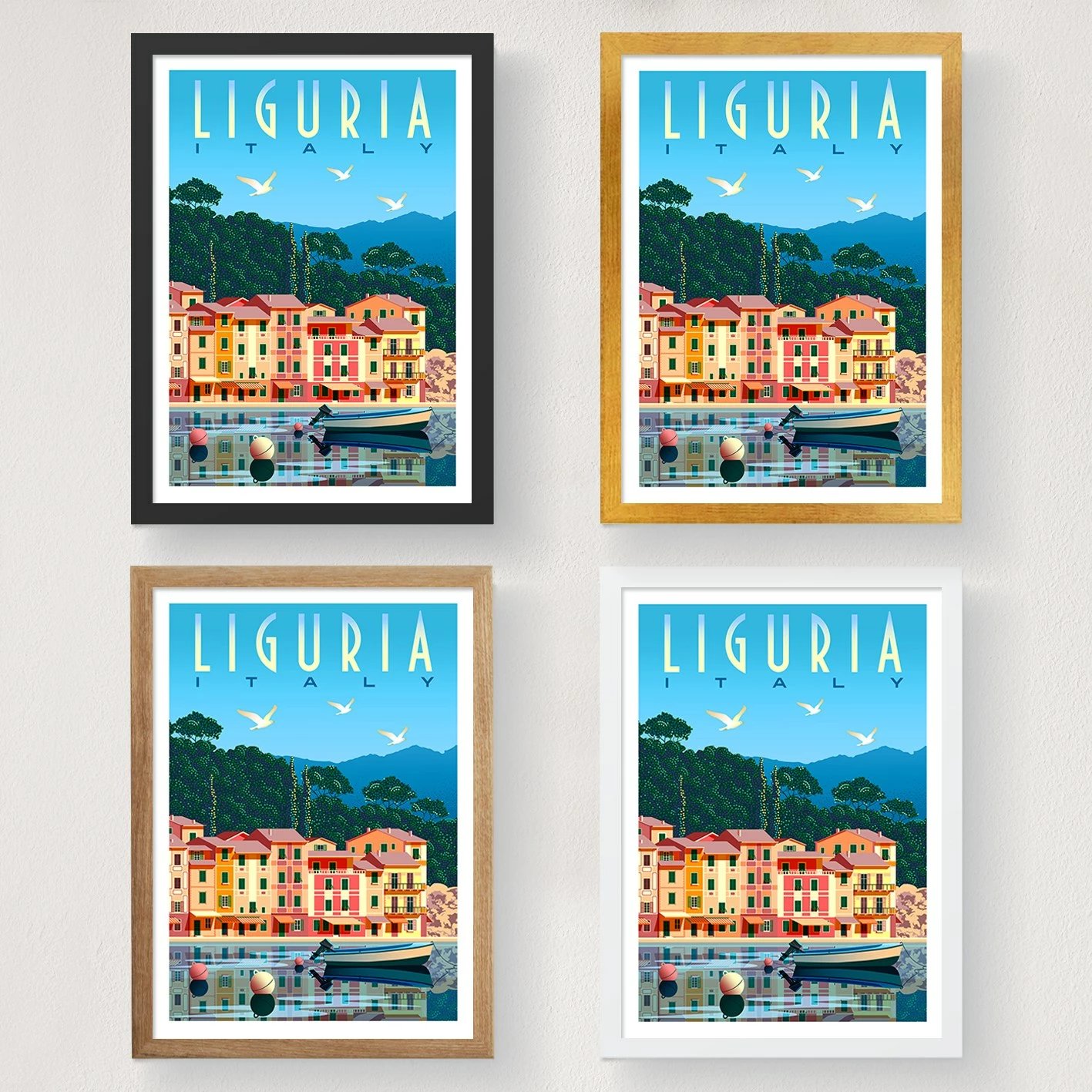 Poster A3, Liguria - 1973, shumëngjyrësh