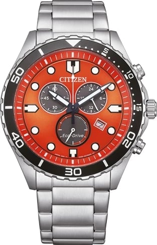 Orë dore për meshkuj CITIZEN CHRONO SPORTY, portokalli