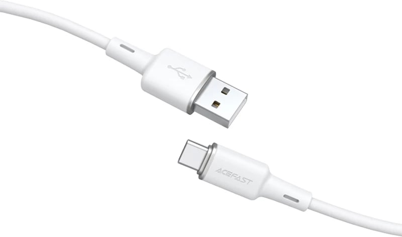 Kabllo Acefast C2-04, USB në USB Type-C, 1.2m, 3A, Bardhë