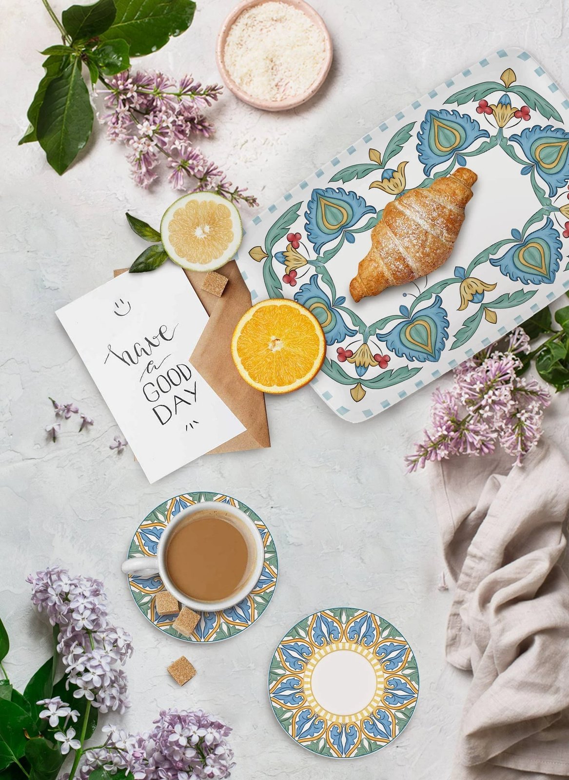 Set pjatash të vogla qeramike (6 copë), Hermia, LMN008