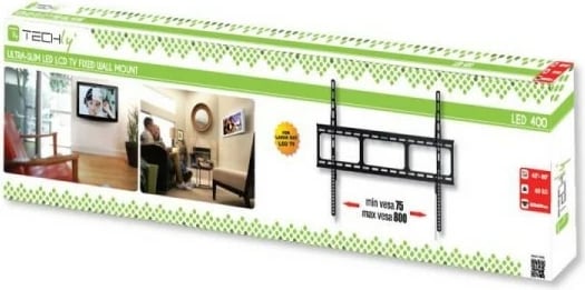 Mbajtëse muri për TV Techly 022649, për LCD/LED 42-80 inç, Slim, e zezë Mbajtëse muri për TV Techly 022649, për LCD/LED 42-80 inç, Slim, e zezë