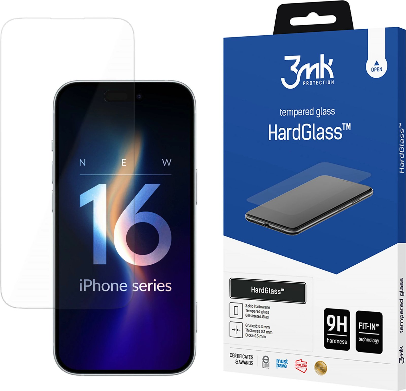 Xham i temperuar 3mk HardGlass për iPhone 16 Pro Max