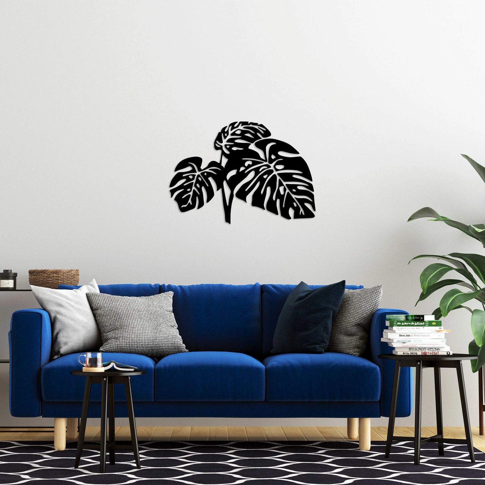 Aksesor dekorativ metalik për mur Wallity, gjethe, 9