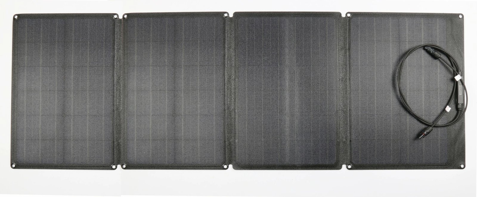 Panel diellor EcoFlow 110W, monokristalin, i zi, portativ