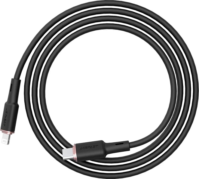 Kabllo Acefast C2-01, USB Type-C në Lightning, 1.2m, 30W, e zezë