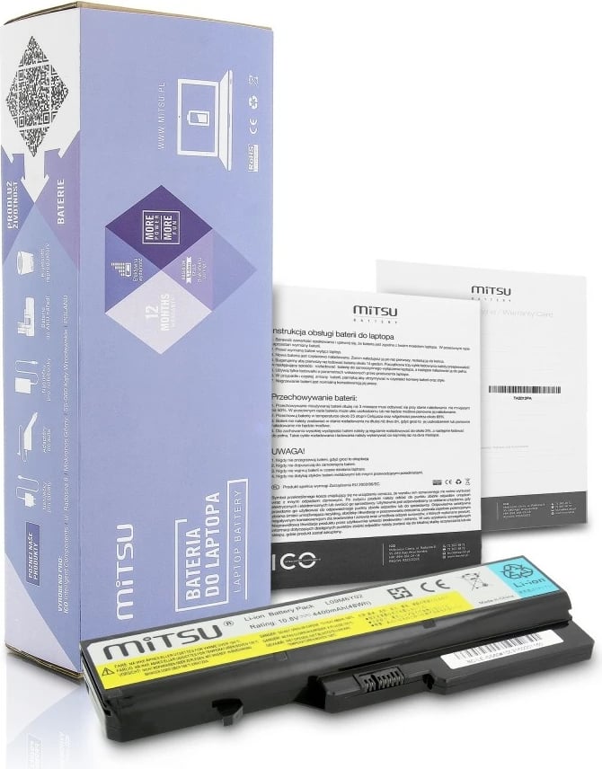 Bateri laptopi Mitsu BC/LE-G560 për Lenovo IdeaPad G460/G560, 4400 mAh, 10.8-11.1V, e zezë