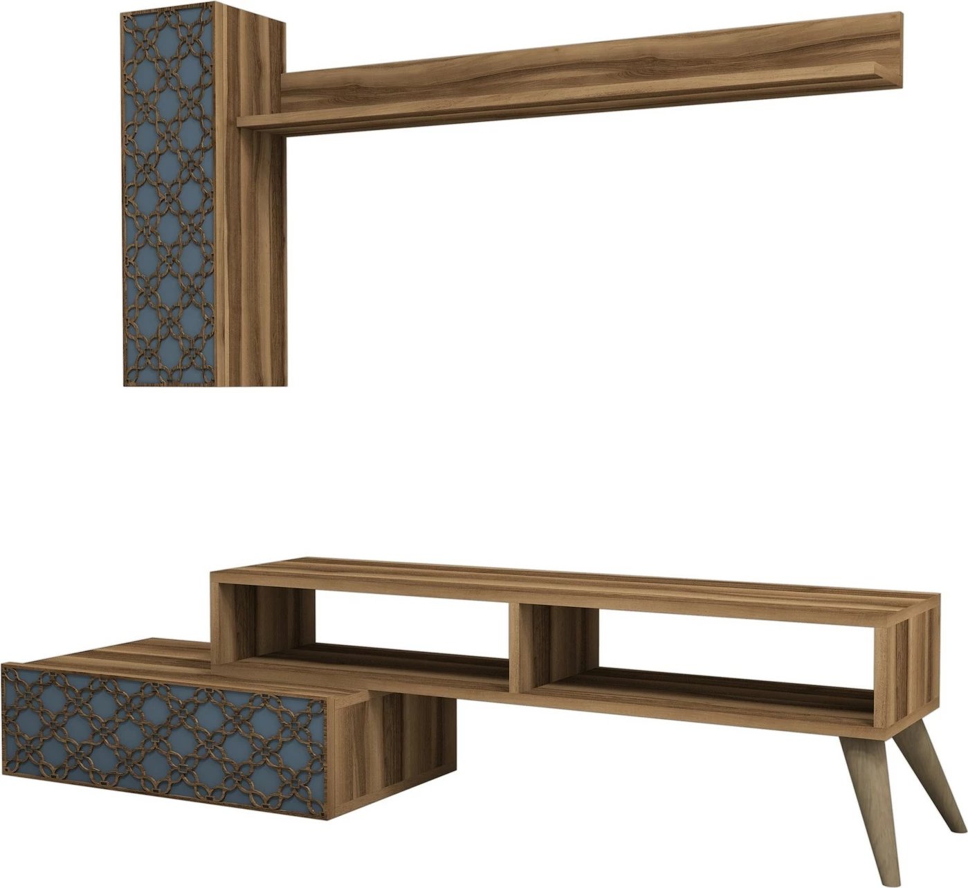 Komodë TV Hanah Home, Planet, ngjyrë arre dhe kalcedoni