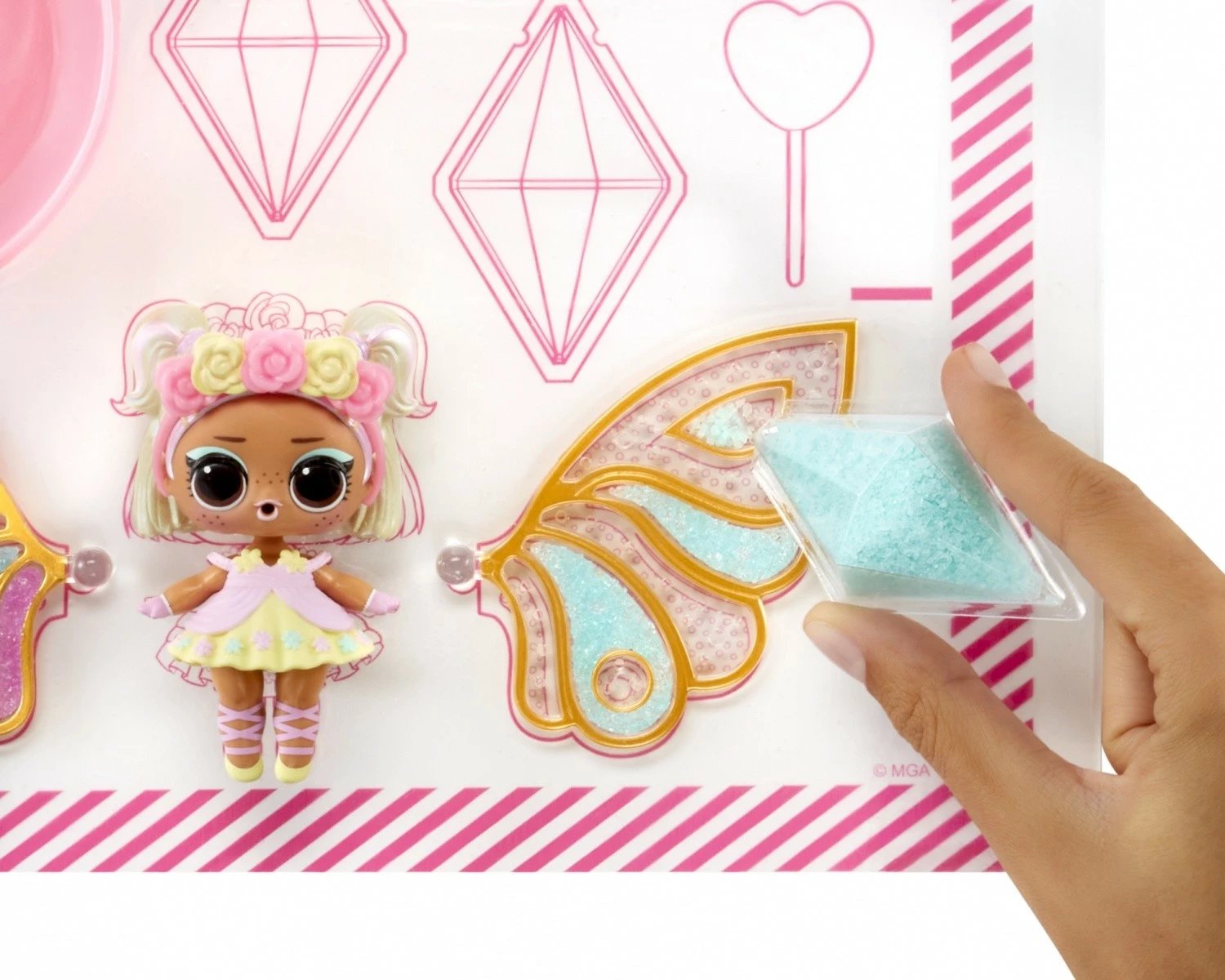 Set lodrash L.O.L. Surprise Fairy, MGA, 30 copë, me aksesorë dhe krahë zanash, për vajza