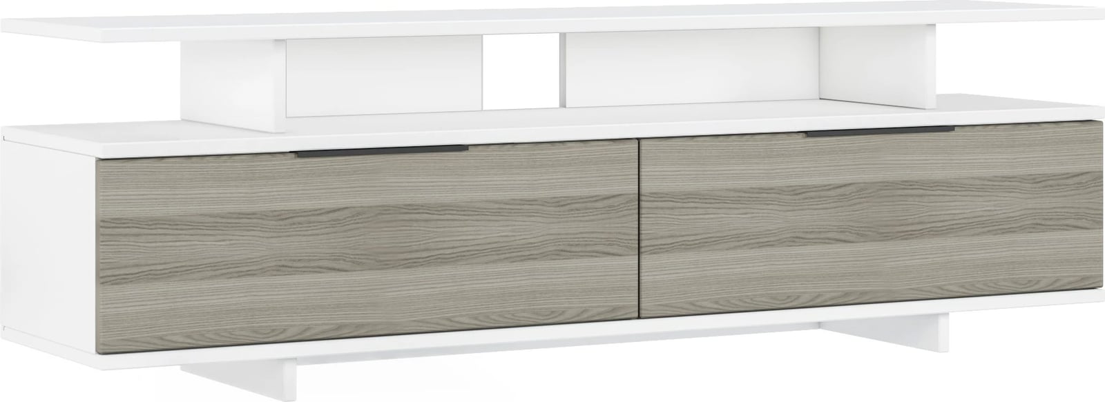 Komodë TV Skye Decor, ngjyrë gri, e bardhë dhe arre, Dream