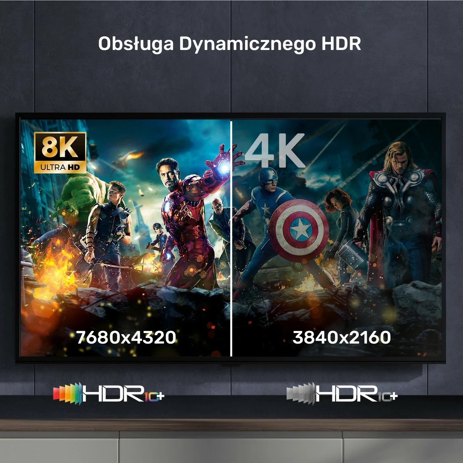 Kabëll HDMI Unitek 2.1 8K 60Hz, 5m, zi-argjendtë