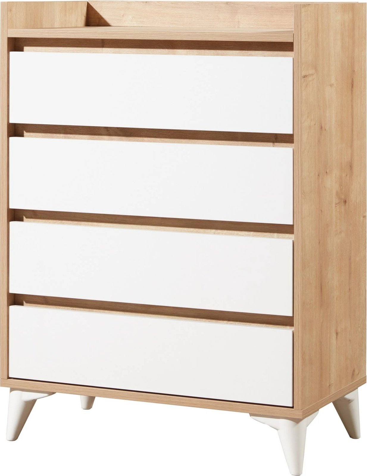 Komodë Hanah Home, Tuvalle 040, ngjyrë lisi safir dhe e bardhë