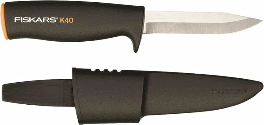 Thikë Fiskars K40,  zezë/ portokalli