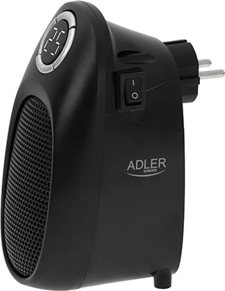 Ngrohës portativ, Adler, AD 7726 Thermofan Easy Heater, 1500W, timer 1-12h, kontroll temperature 15-35°C, element qeramik, i zi
