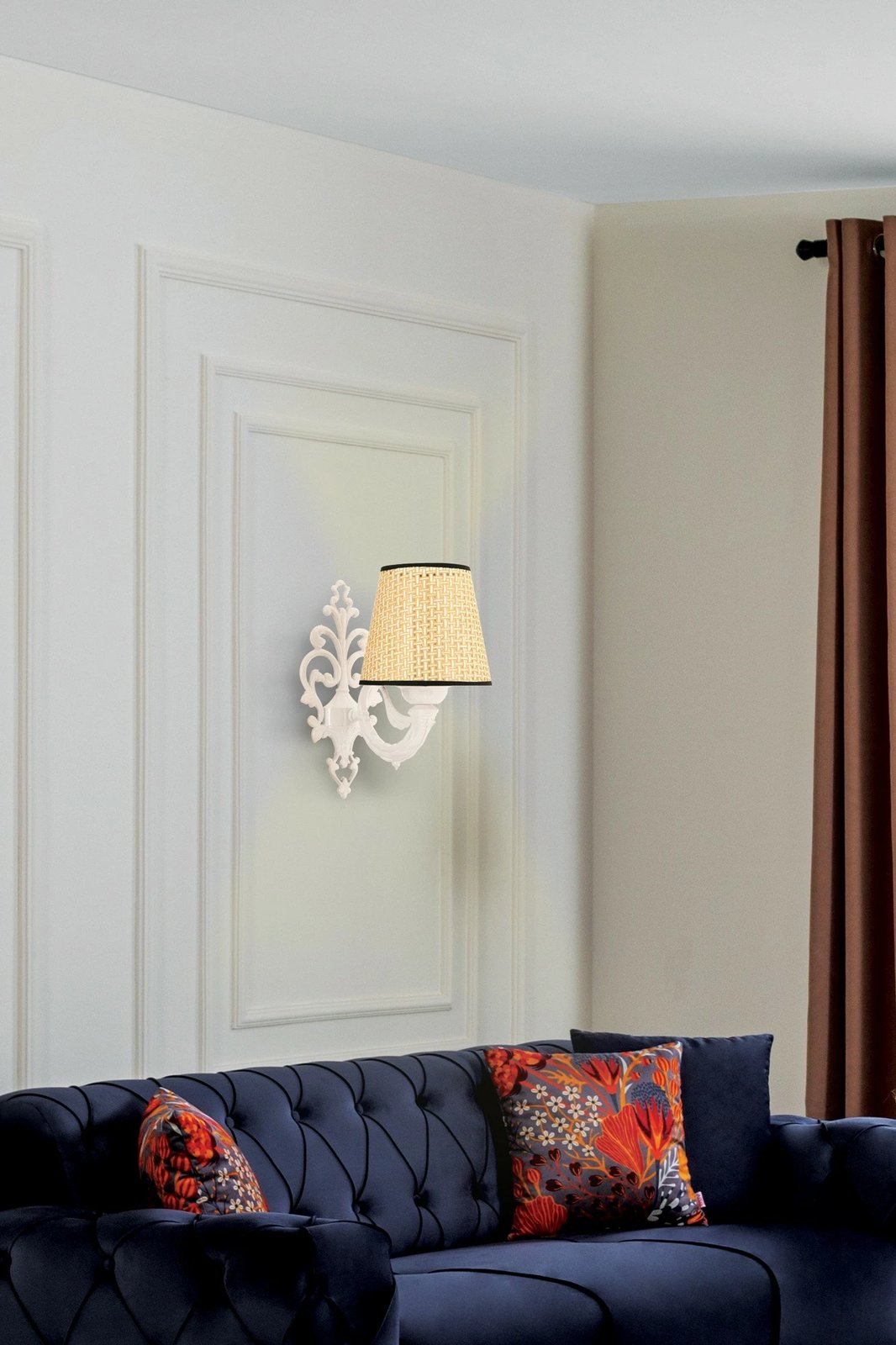 Llambë muri Opviq, Lily Coral, natyrale, e bardhë