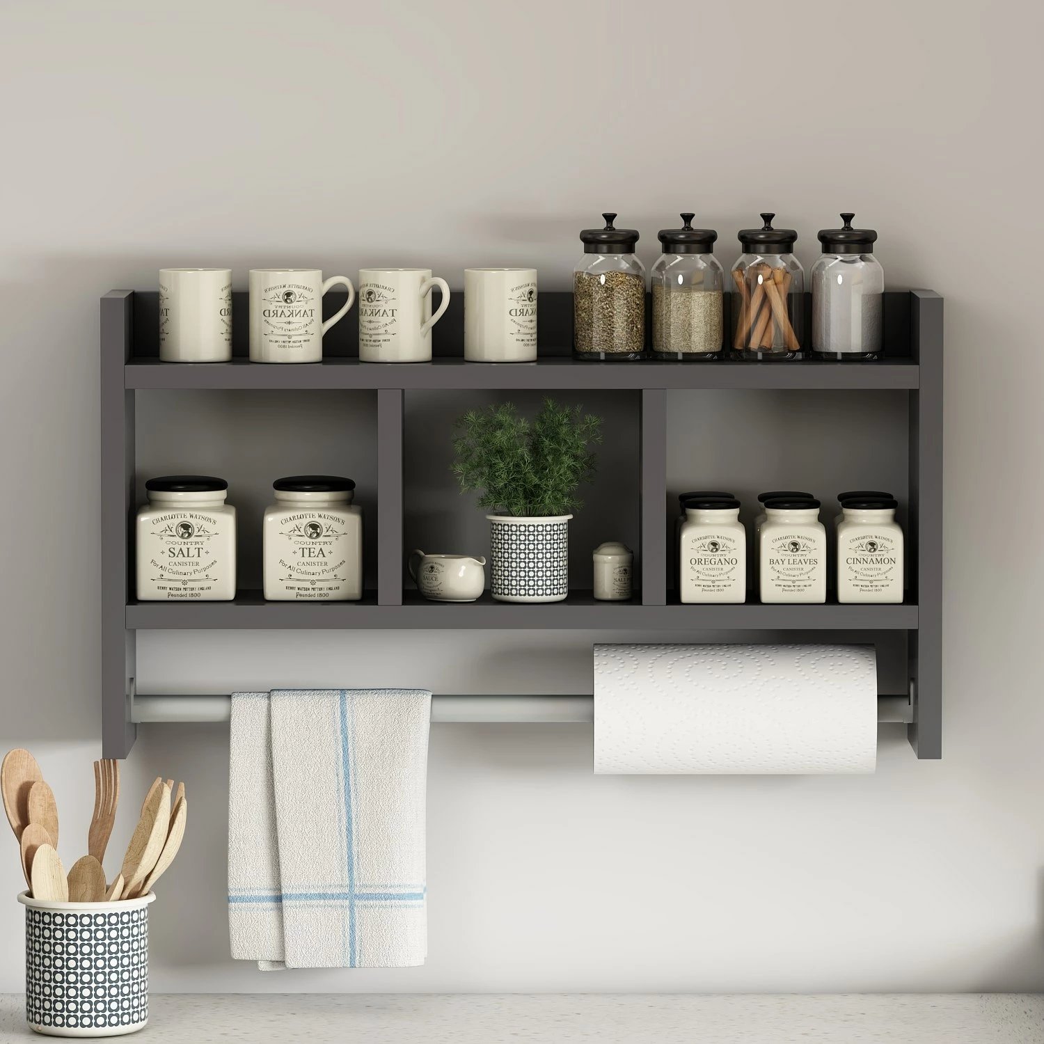 Raft muri Hanah Home Asya, ngjyrë antracit