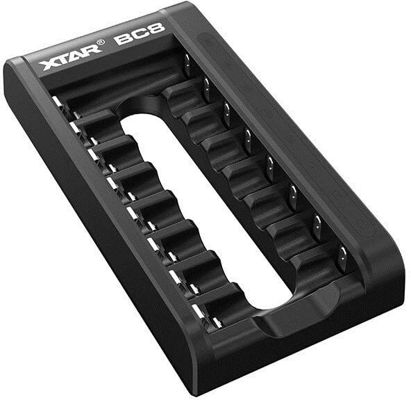 Karikues baterish XTAR BC8, për R03/AAA dhe R6/AA, Li-ion/NiMH, i zi