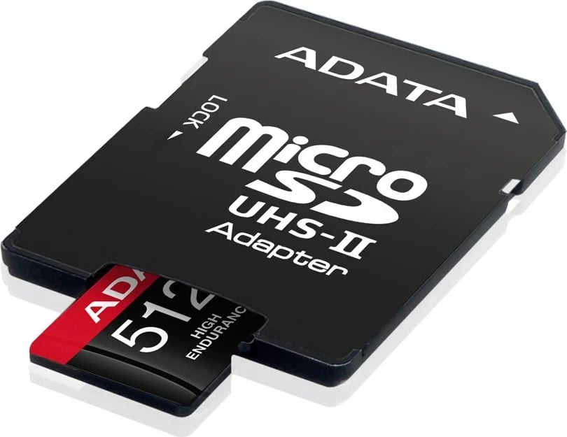 Kartelë memorie ADATA High Endurance 512 GB MicroSDXC, e kuqe, me adapter
