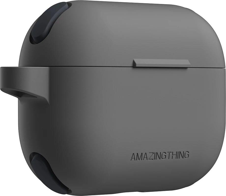 Mbështjellës AmazingThing Omni Case për AirPods Pro 2, silikon, zi