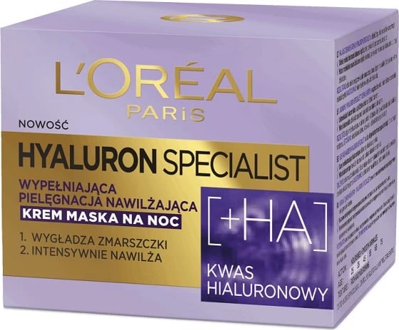 Krem nate maskë për femra L'Oreal Paris Hyaluron Specialist, 50ml