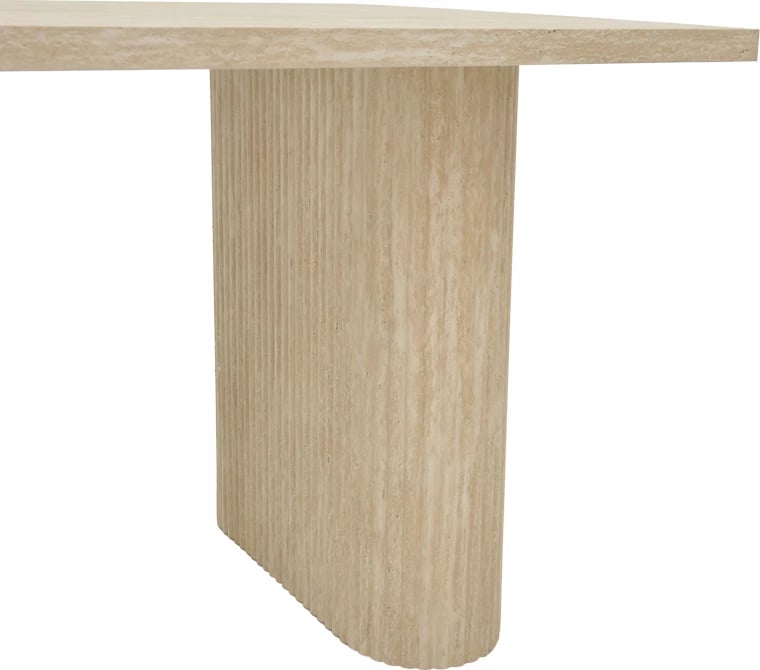Sipërfaqe Tavoline Loozir, ngjyrë travertine e bardhë, 180x90x75cm