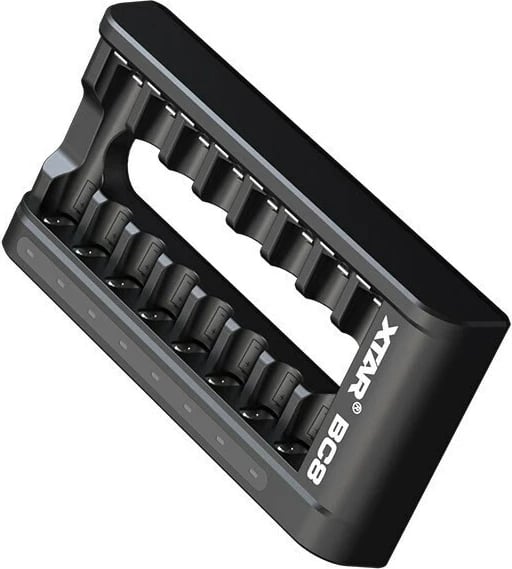 Karikues baterish XTAR BC8, për R03/AAA dhe R6/AA, Li-ion/NiMH, i zi