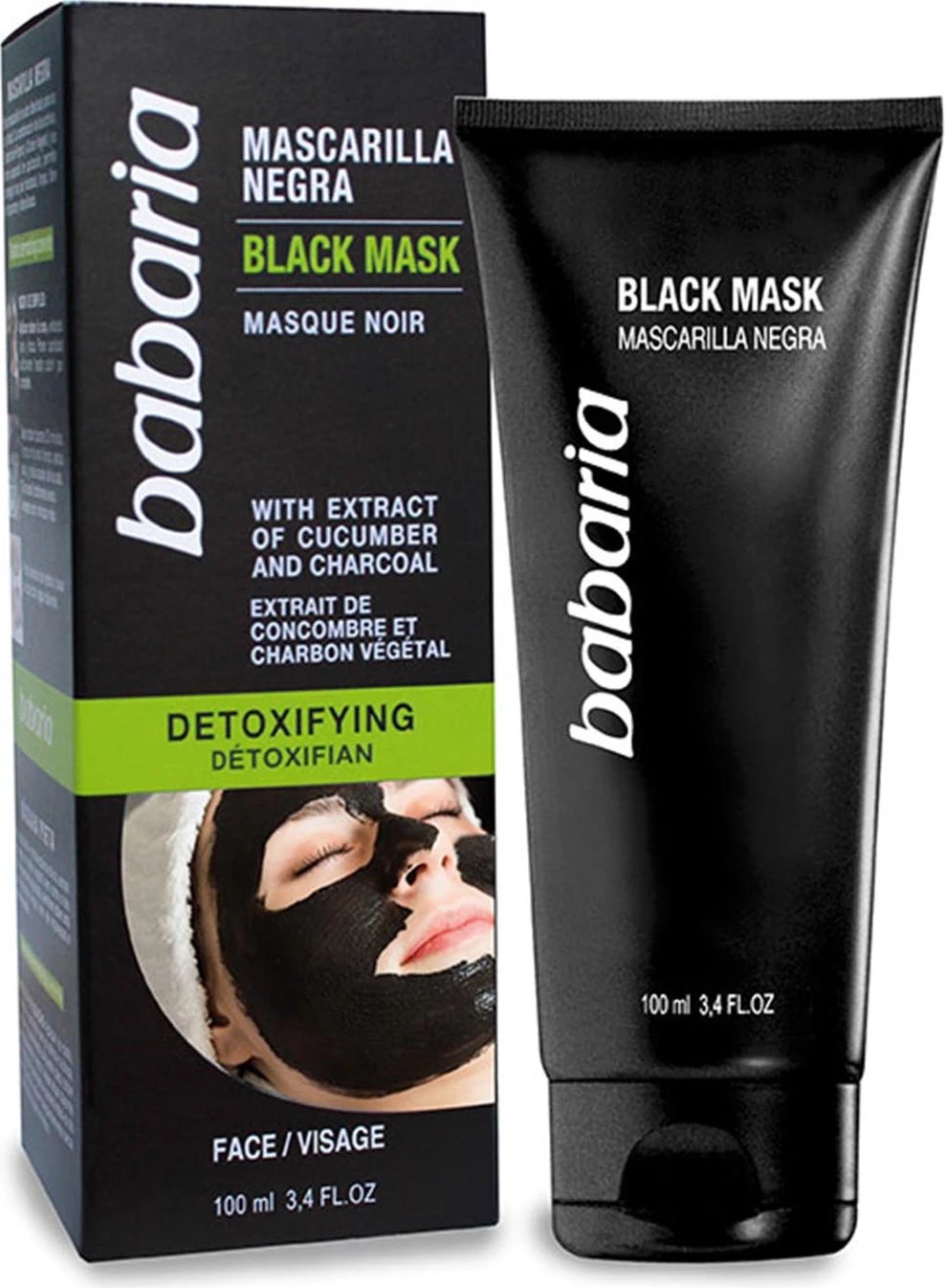 Maskë fytyre Babaria Black Detox Mask unisex 100ml