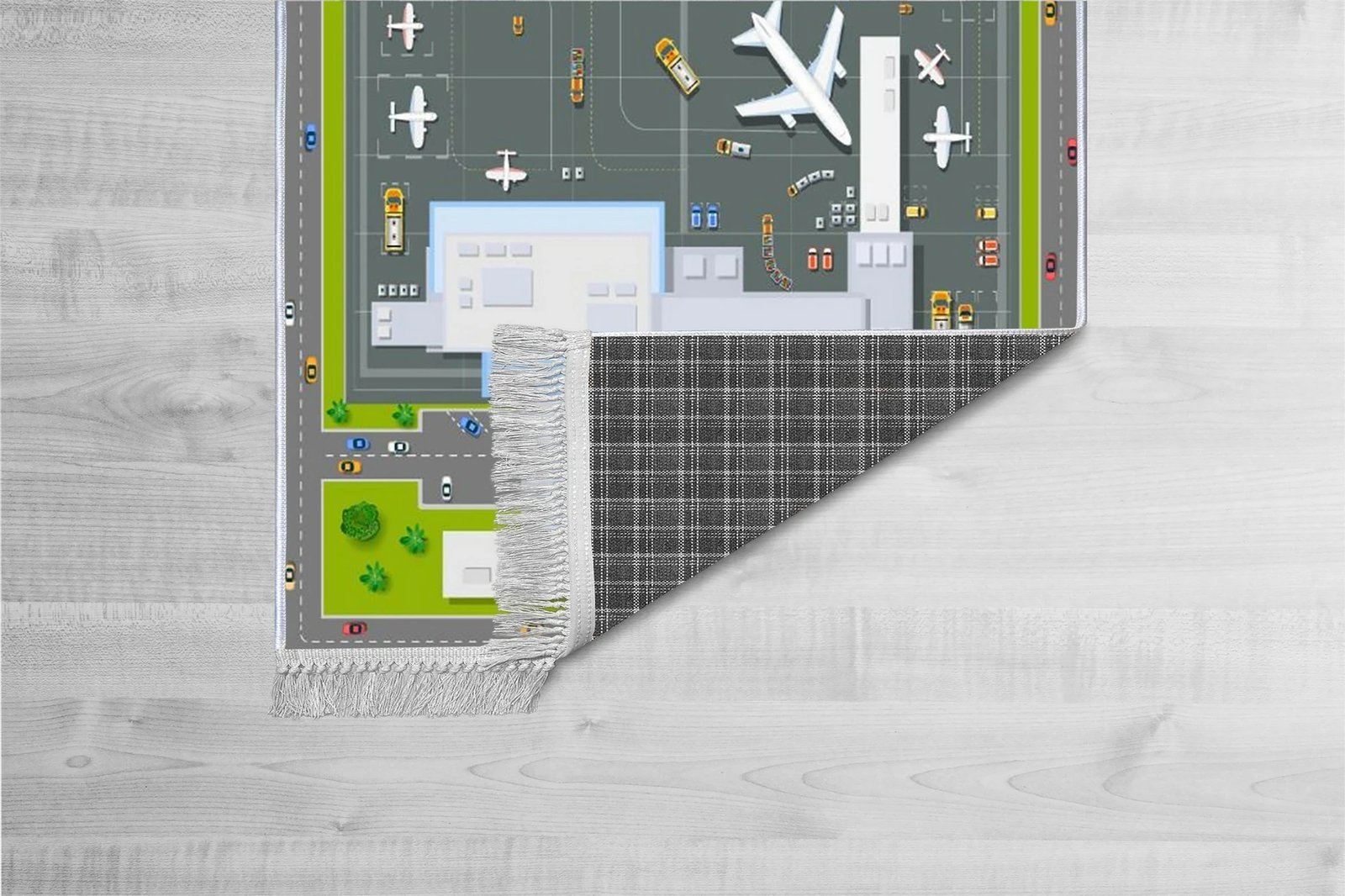 Qilim për korridor, dizajn aeroporti, shumëngjyrësh, ELS633, 80x150cm