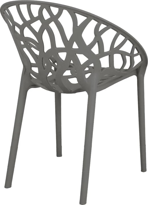 Karrige me krahë Daren, ngjyrë antracit, 59x60x79.5cm