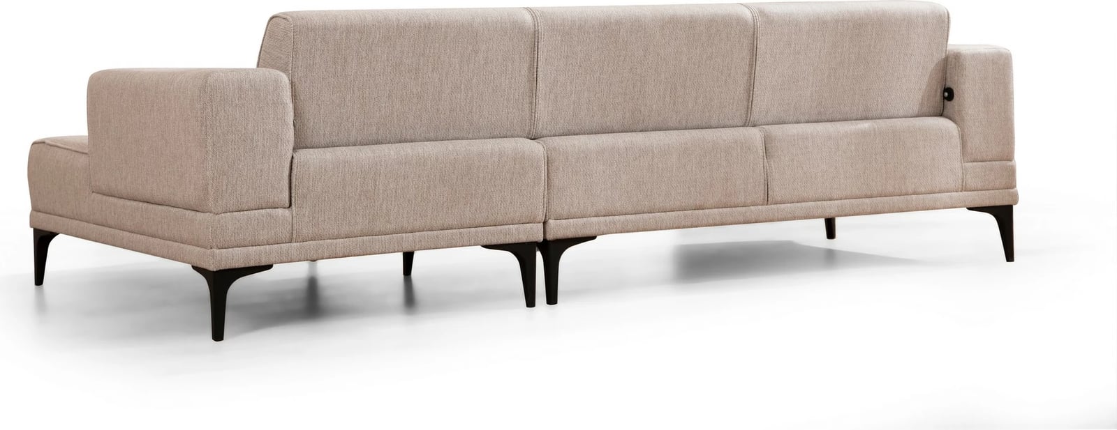 Kënd-sofë krevate Atelier del Sofa, Horizon, këndi djathtë, ngjyrë kafe e çelët