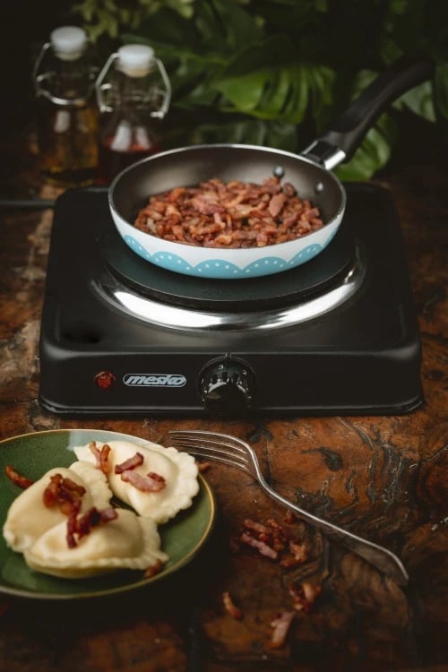 Sobë elektrike një-pllakë, Mesko MS 6508, 1000W, pllakë 150 mm, rregullim 5-nivelësh, e bardhë