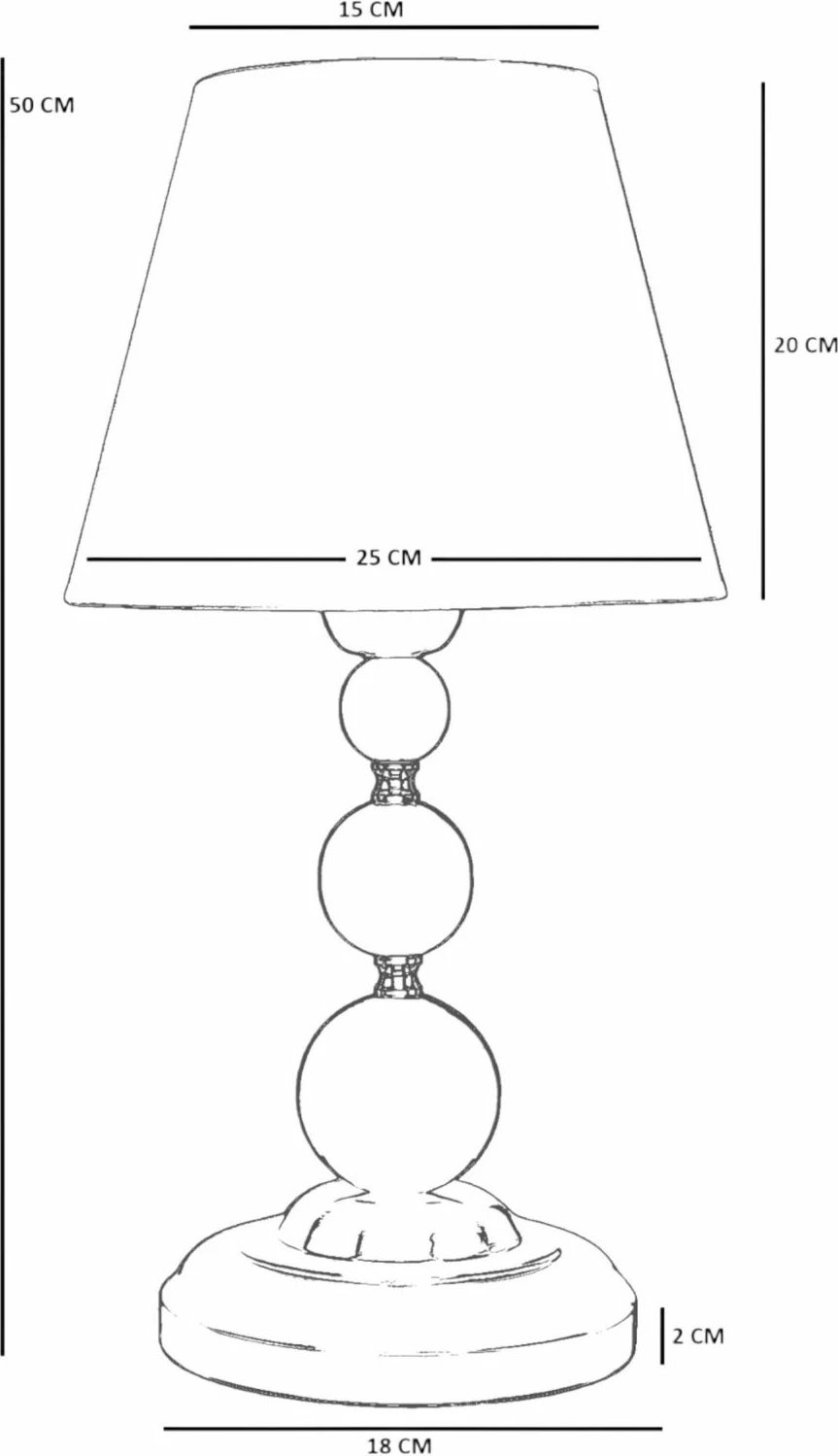 Llambë tavoline Opviq, 8908-2, trup metalik, kapak stof, gri/zi