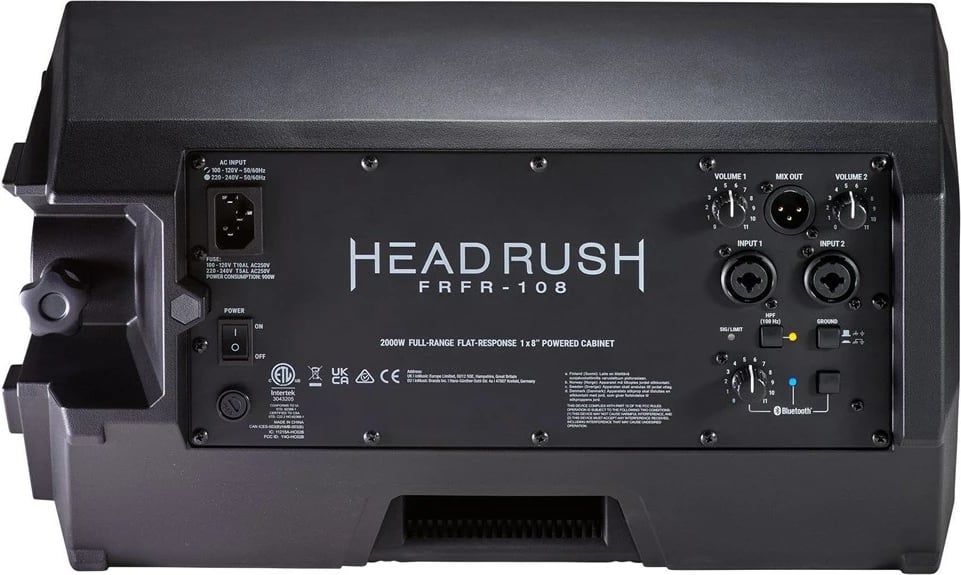 Kolonë për kitarë HEADRUSH FRFR-108 MK2, 1100W, Bluetooth, e zezë