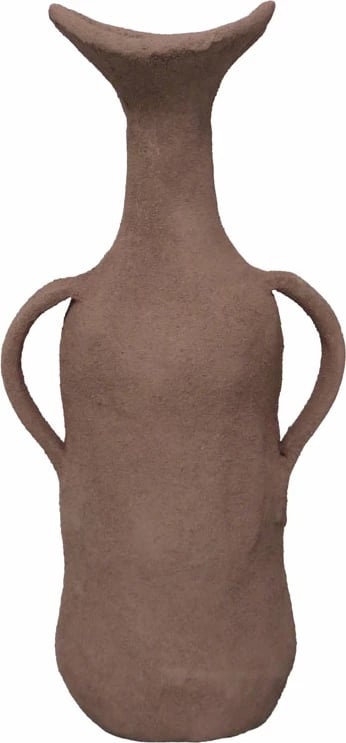 Vazo NATHEN, alumin, bezhë, 13x8.5x25cm