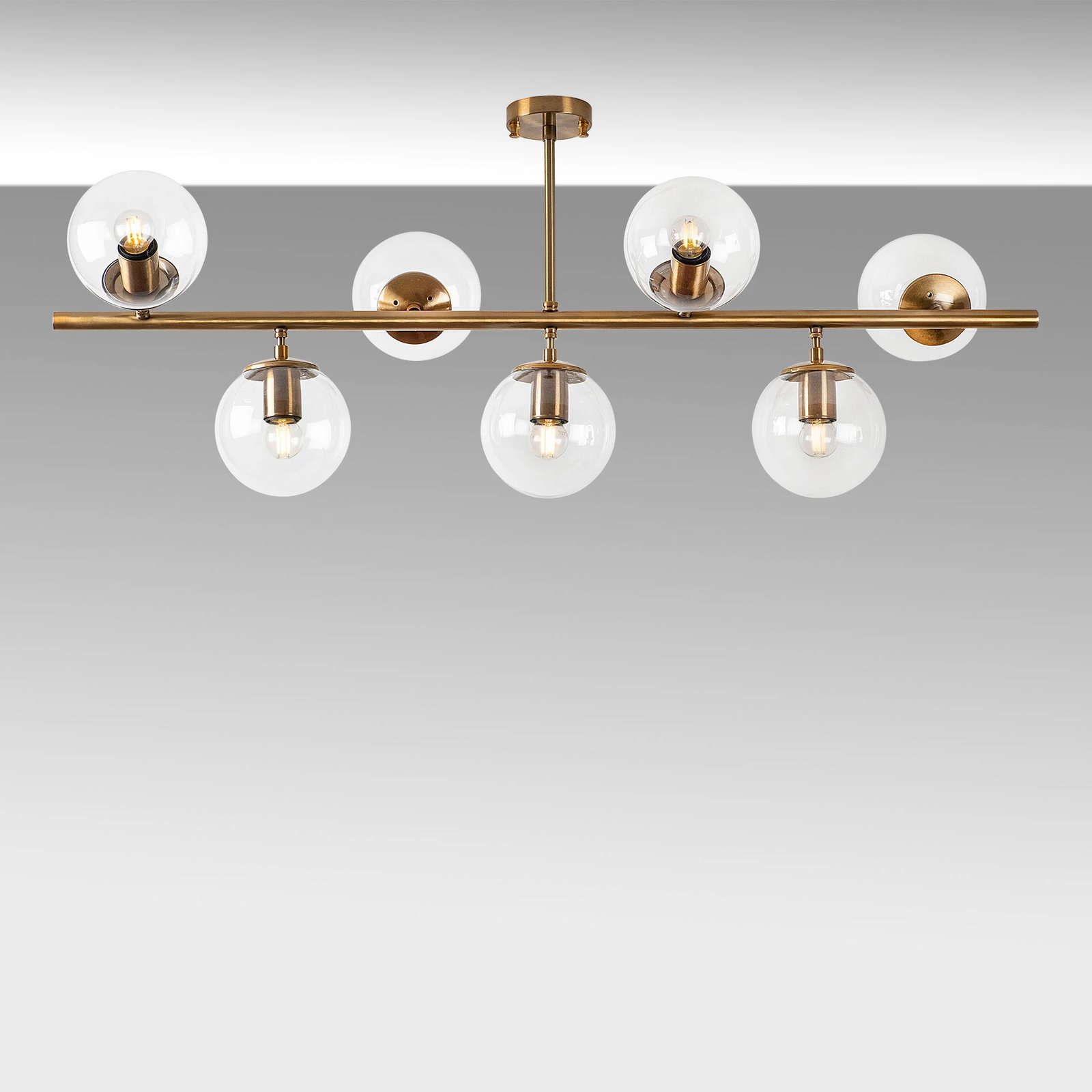 Llambë tavani vintage Opviq Fazli - 10541, ngjyrë bakri, 113x40x46cm