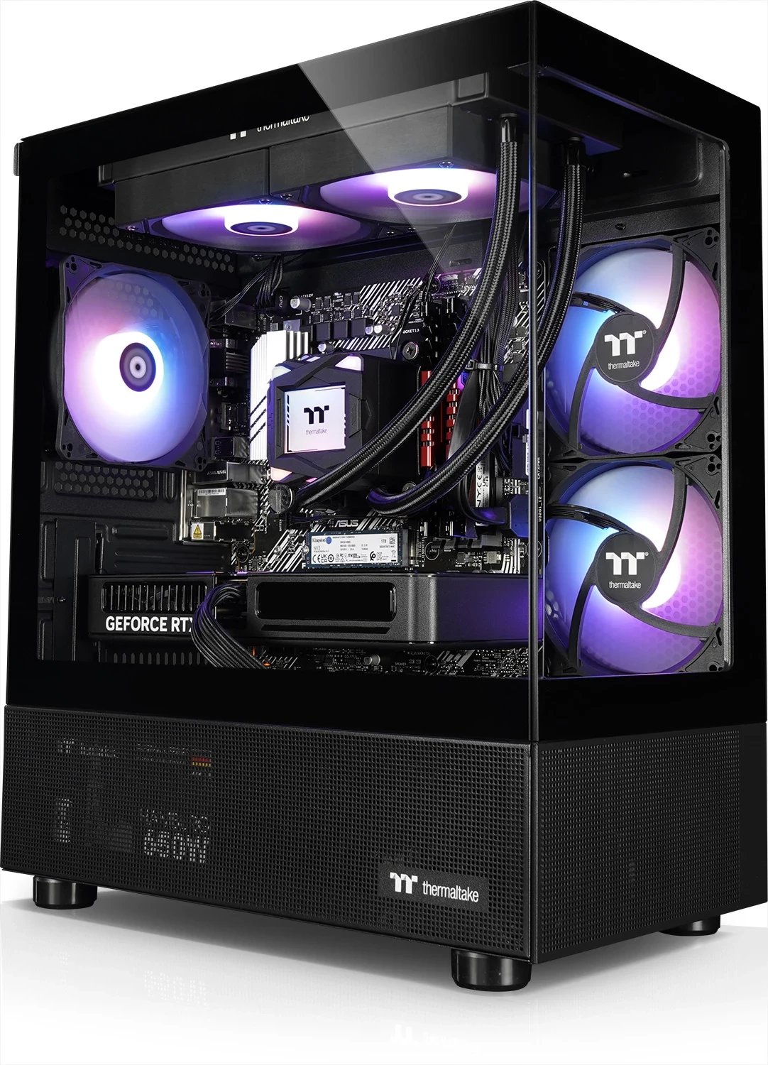 Kompjuter Thermaltake OMG V170a 5060, Ryzen 7 5700X, 32GB RAM, 1TB SSD, GeForce RTX, e zezë