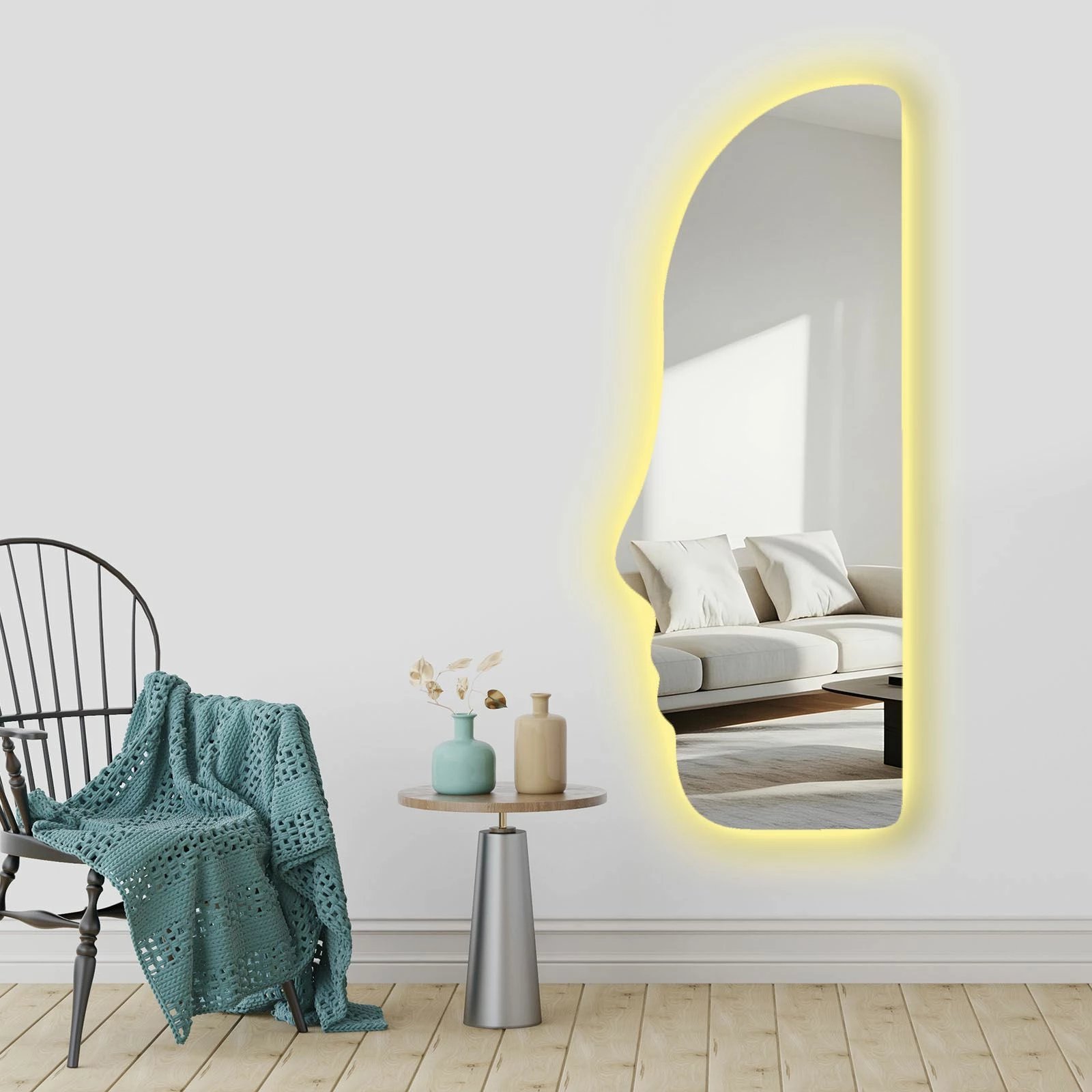 Pasqyrë me ndriçim LED, Skye Decor, 52135Ledayna-008